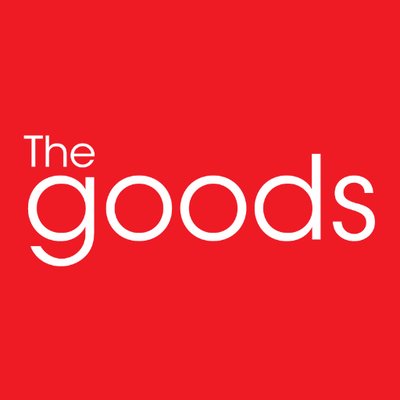 Logo of "The Goods" featuring white text on a red background, presented by CBC Life.